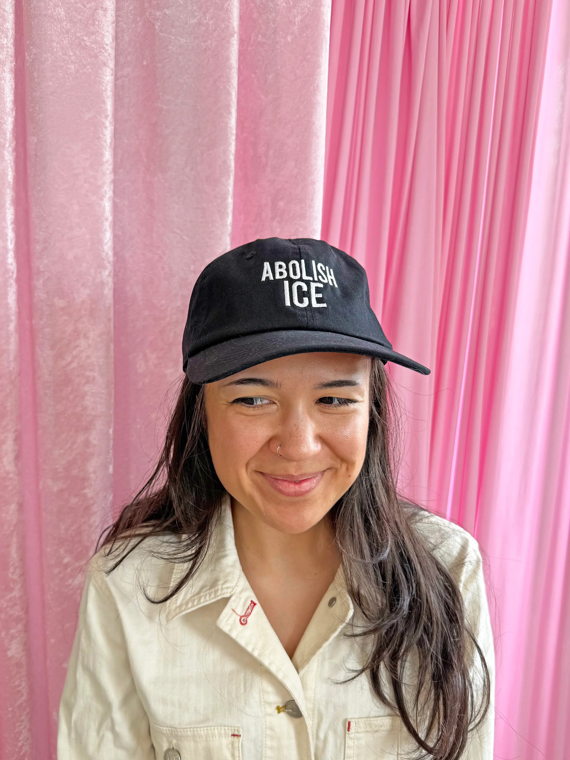 Abolish ICE Baseball Hat- Black - Image 3