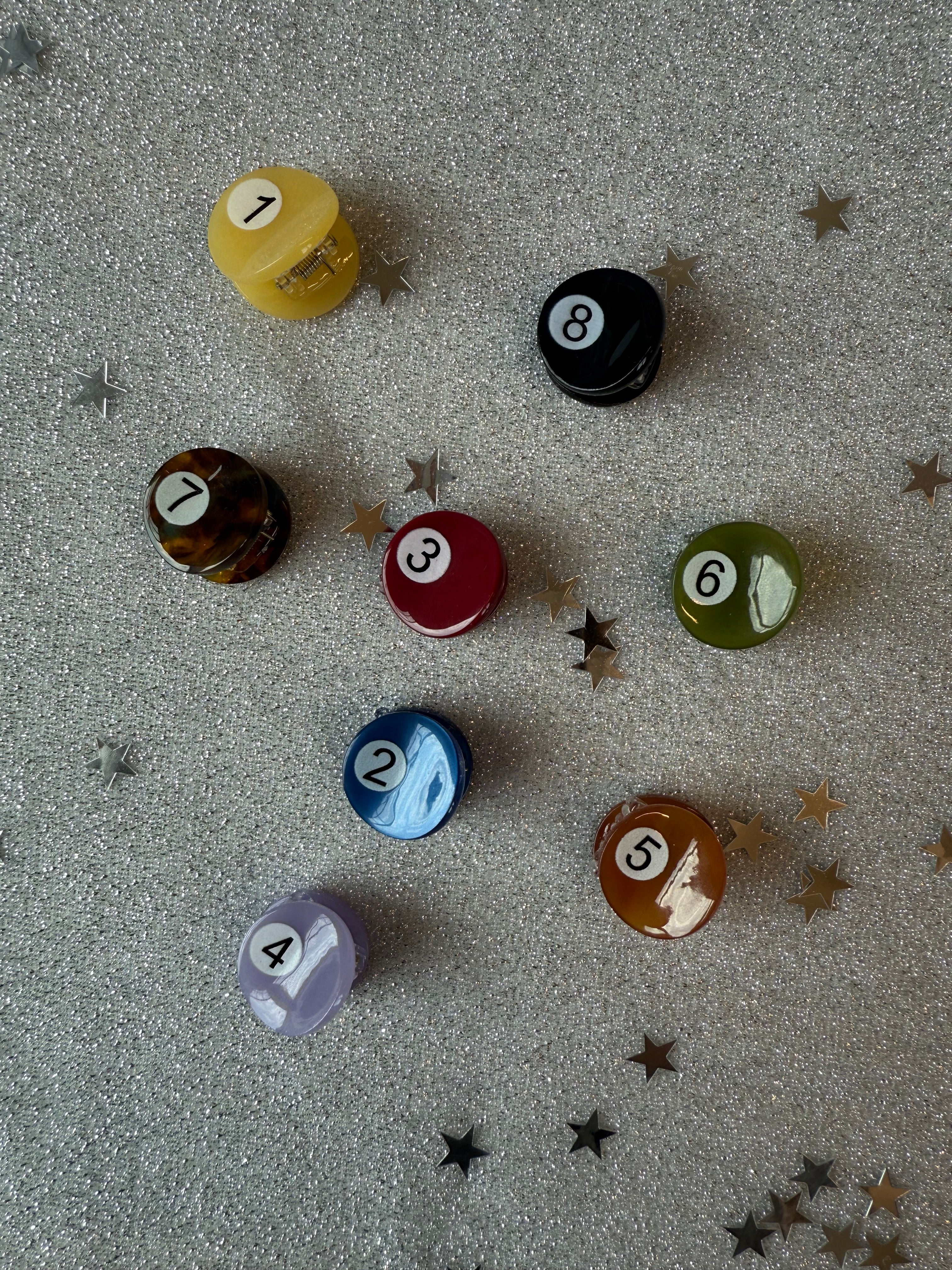 Billiard Ball Mini Hair Clip Set - Image 4