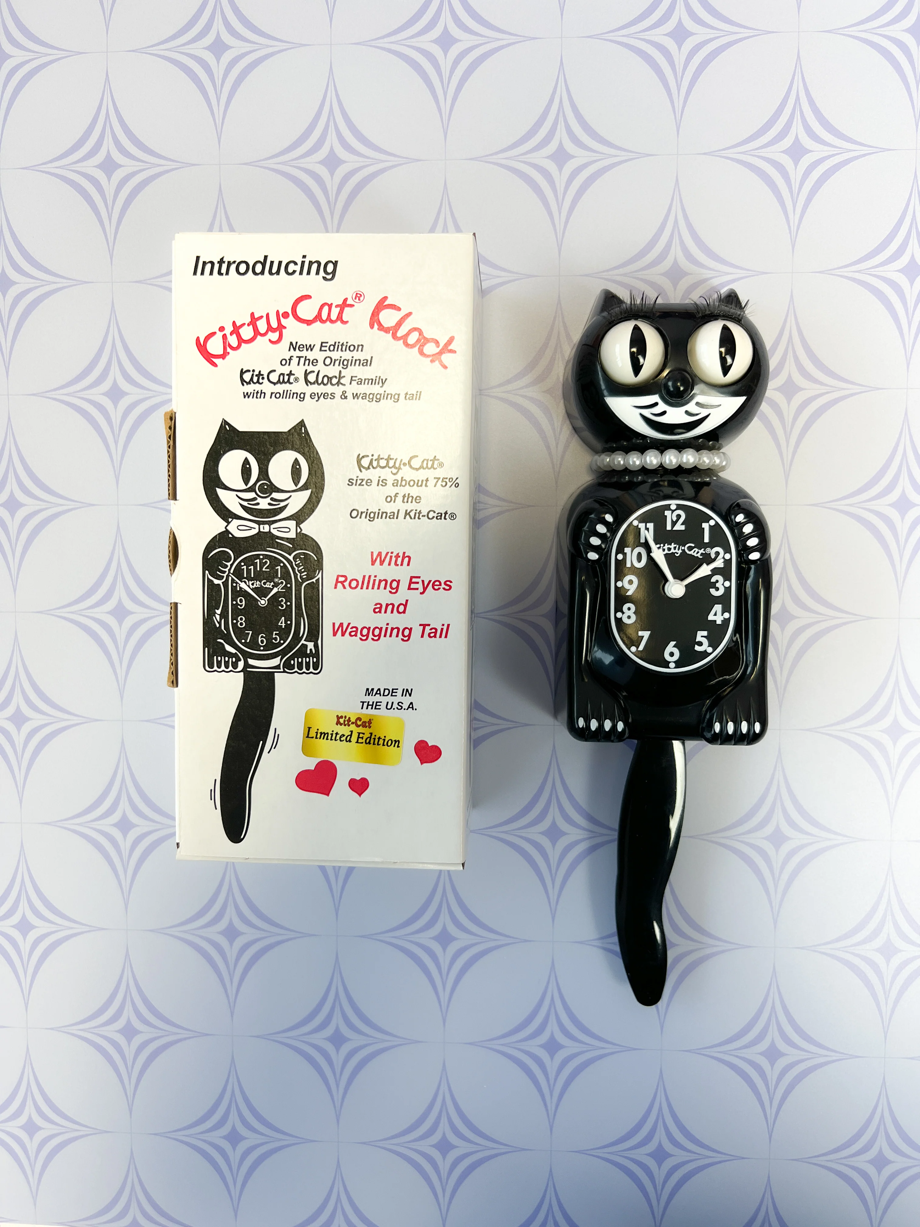 Black Miss Kitty Cat Klock - Image 3