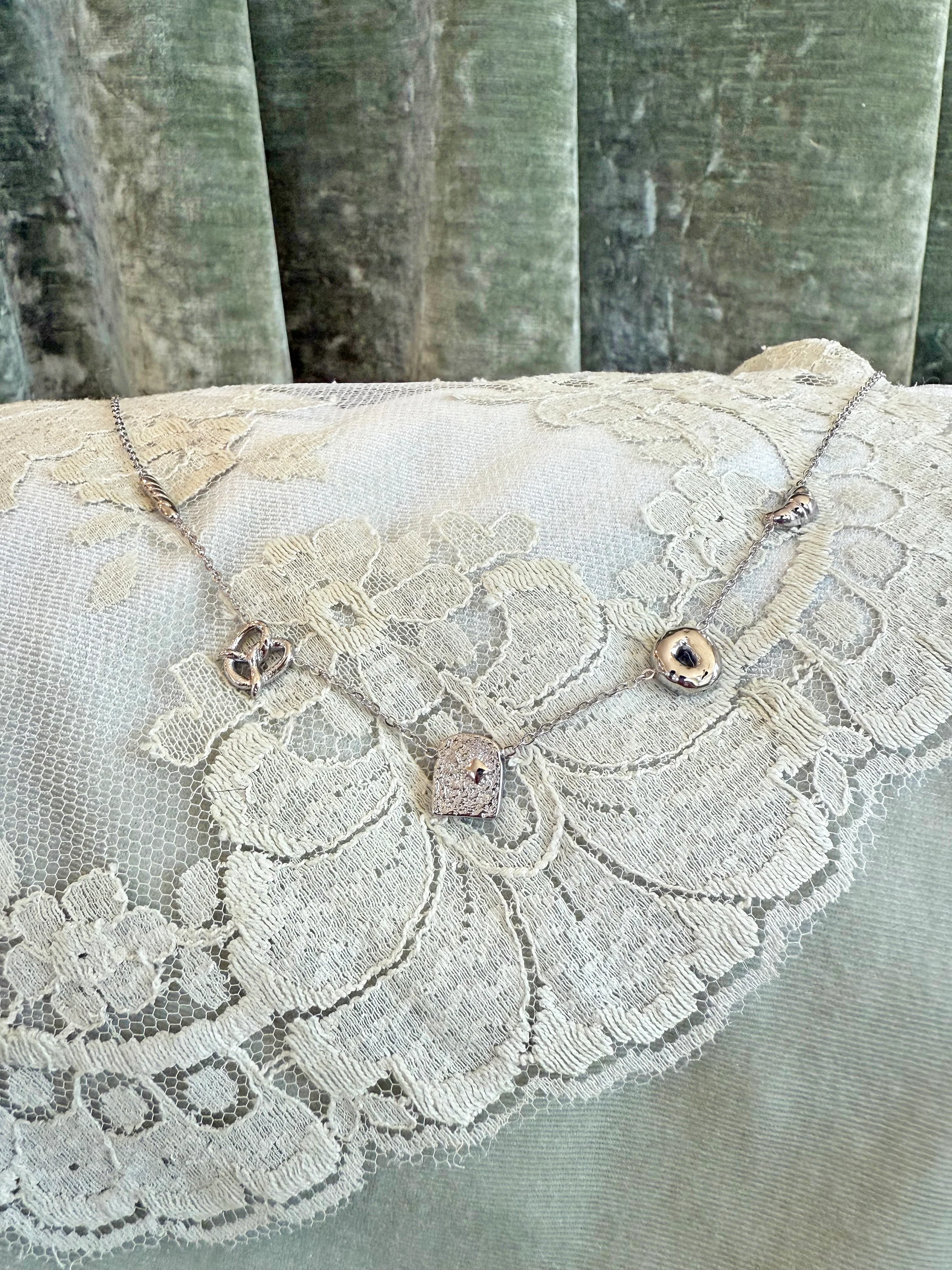 Bread Charm Necklace- Silver - Image 5