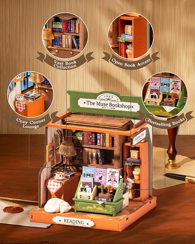DIY Miniature House- Muse Bookshop - Image 4