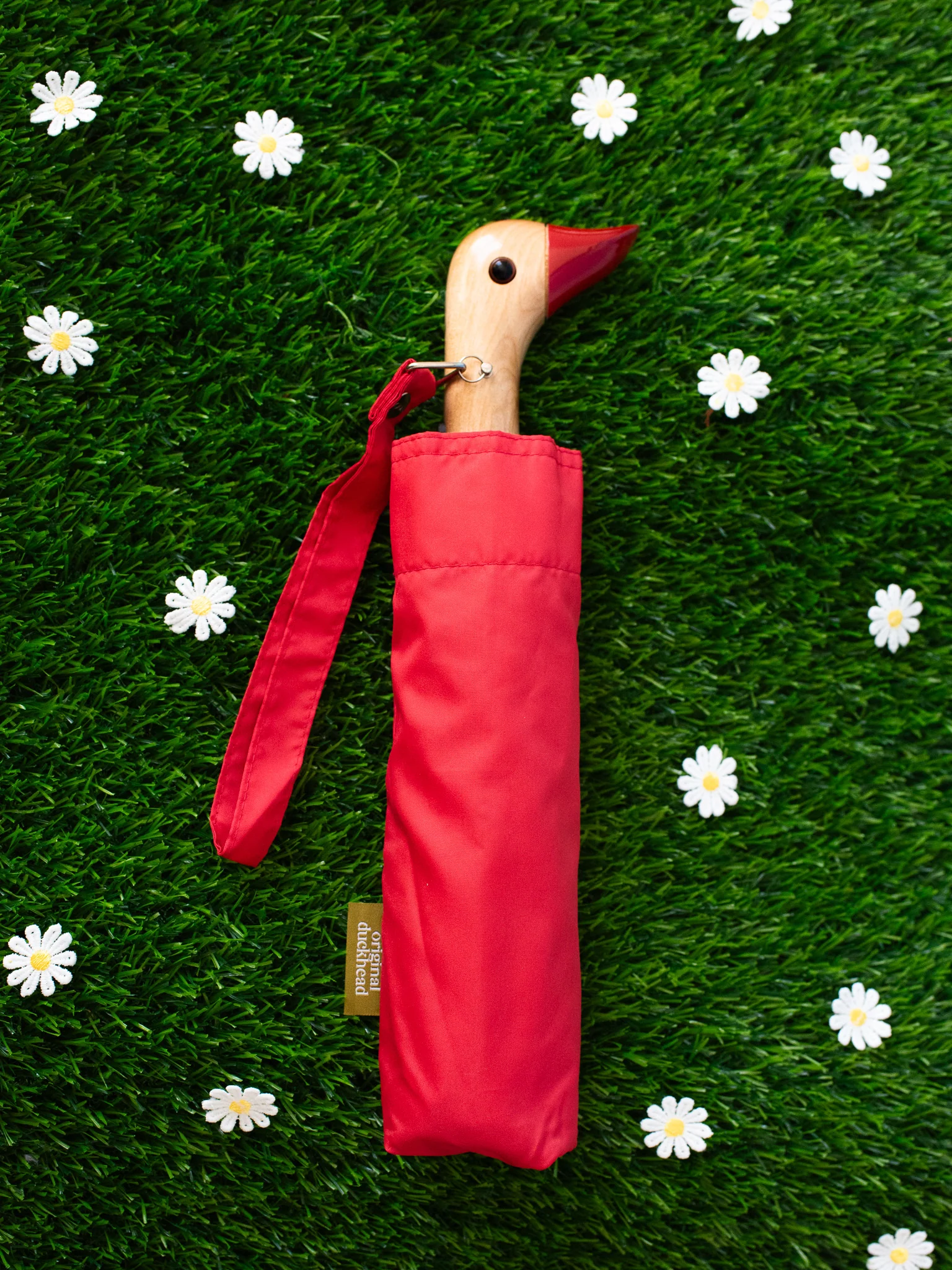Duckhead Compact Umbrella- Red - Image 3
