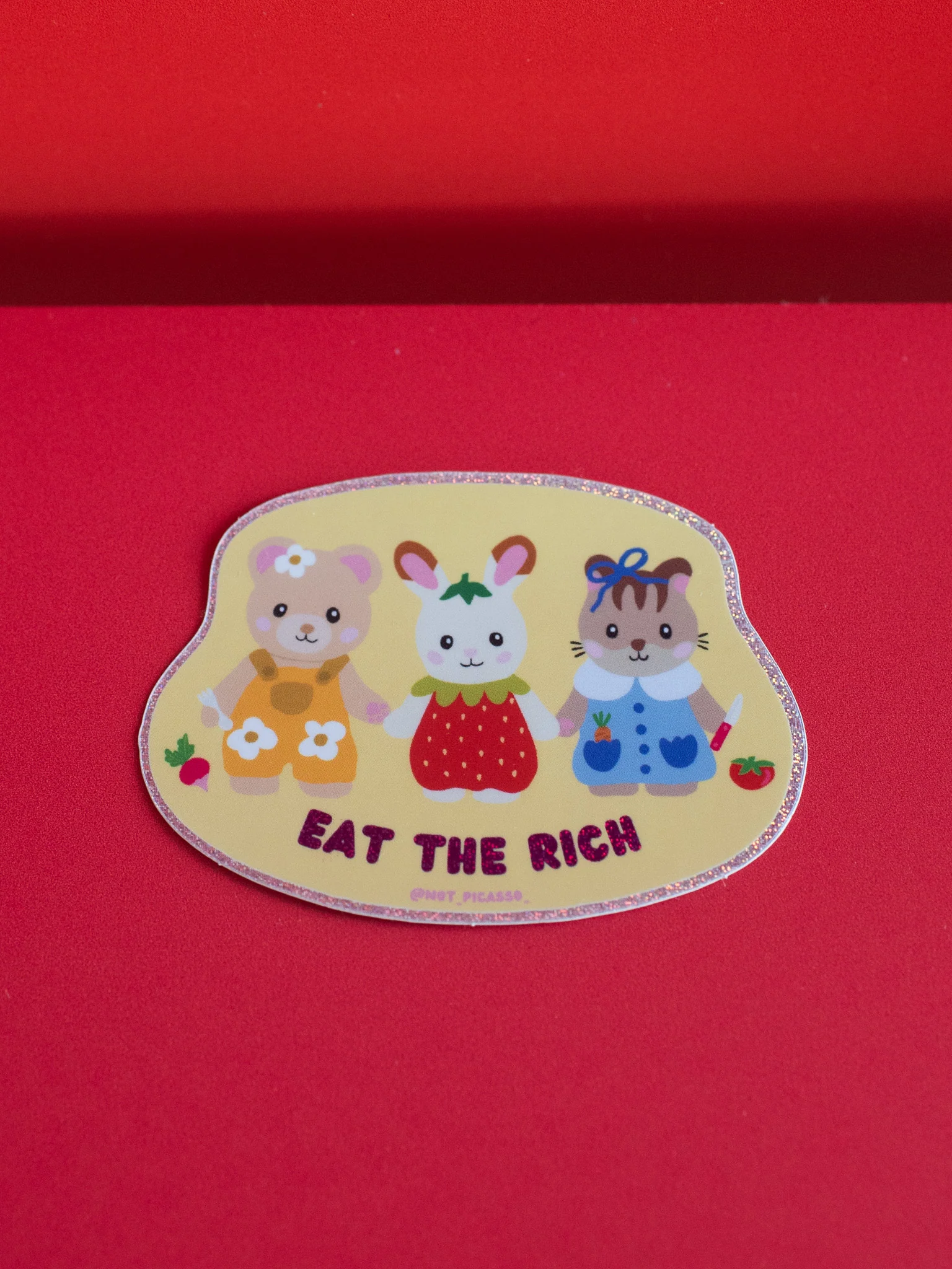 Eat The Rich Critter Sticker - Image 2