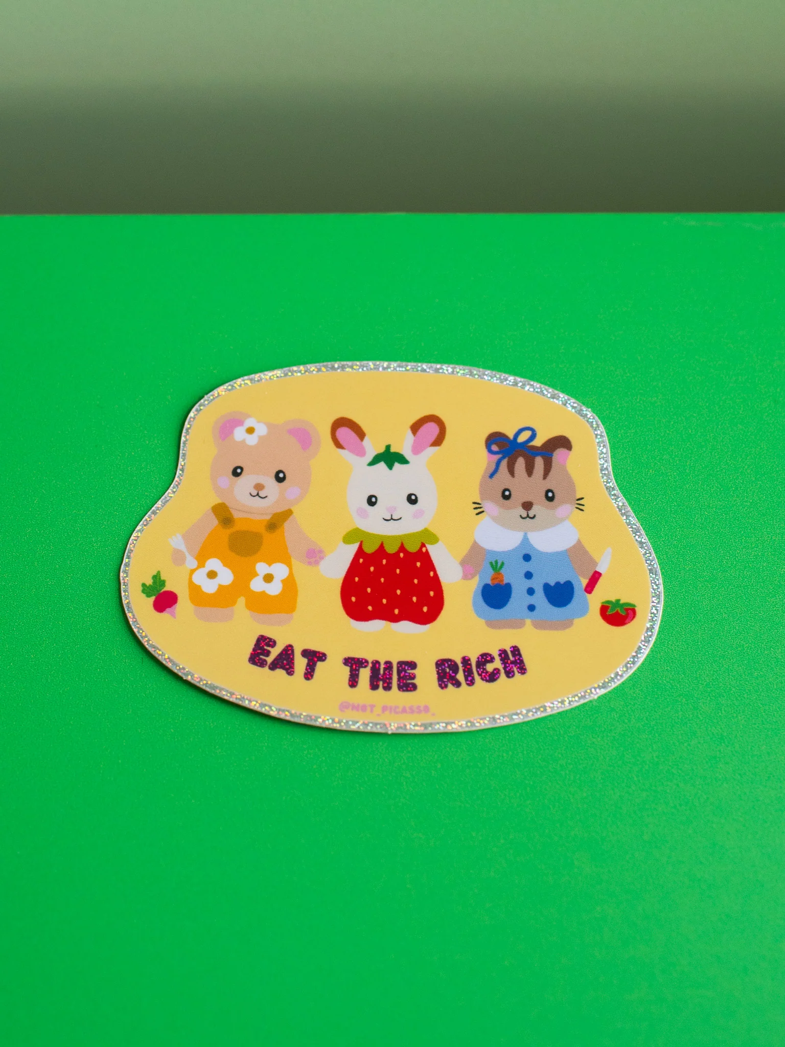 Eat The Rich Critter Sticker - Image 3