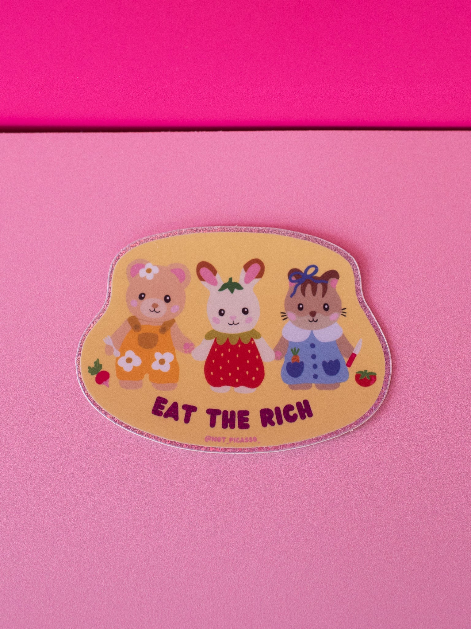 Eat The Rich Critter Sticker - Image 4