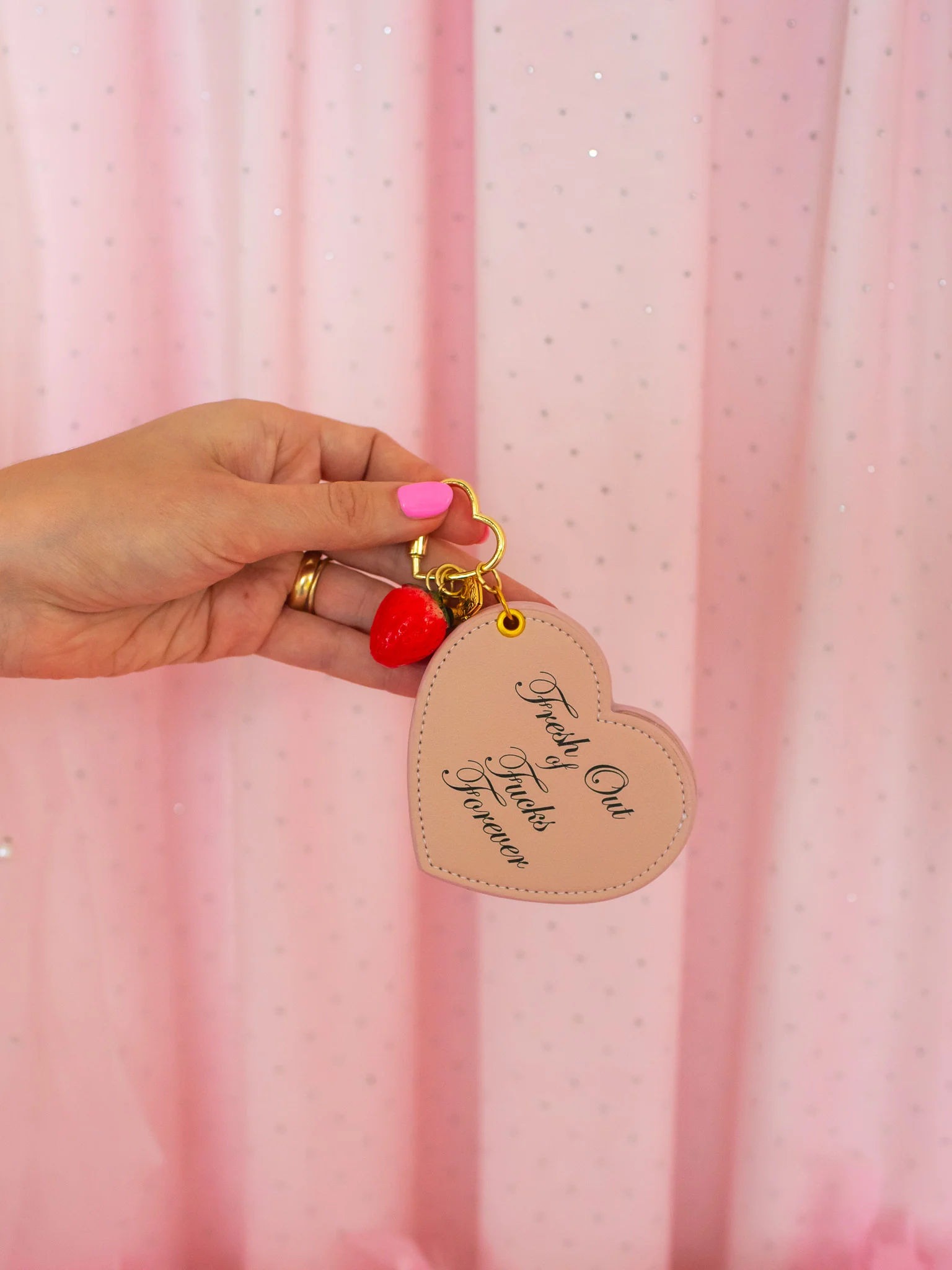 Fresh Out Of Fucks Mirror Keychain - Image 4