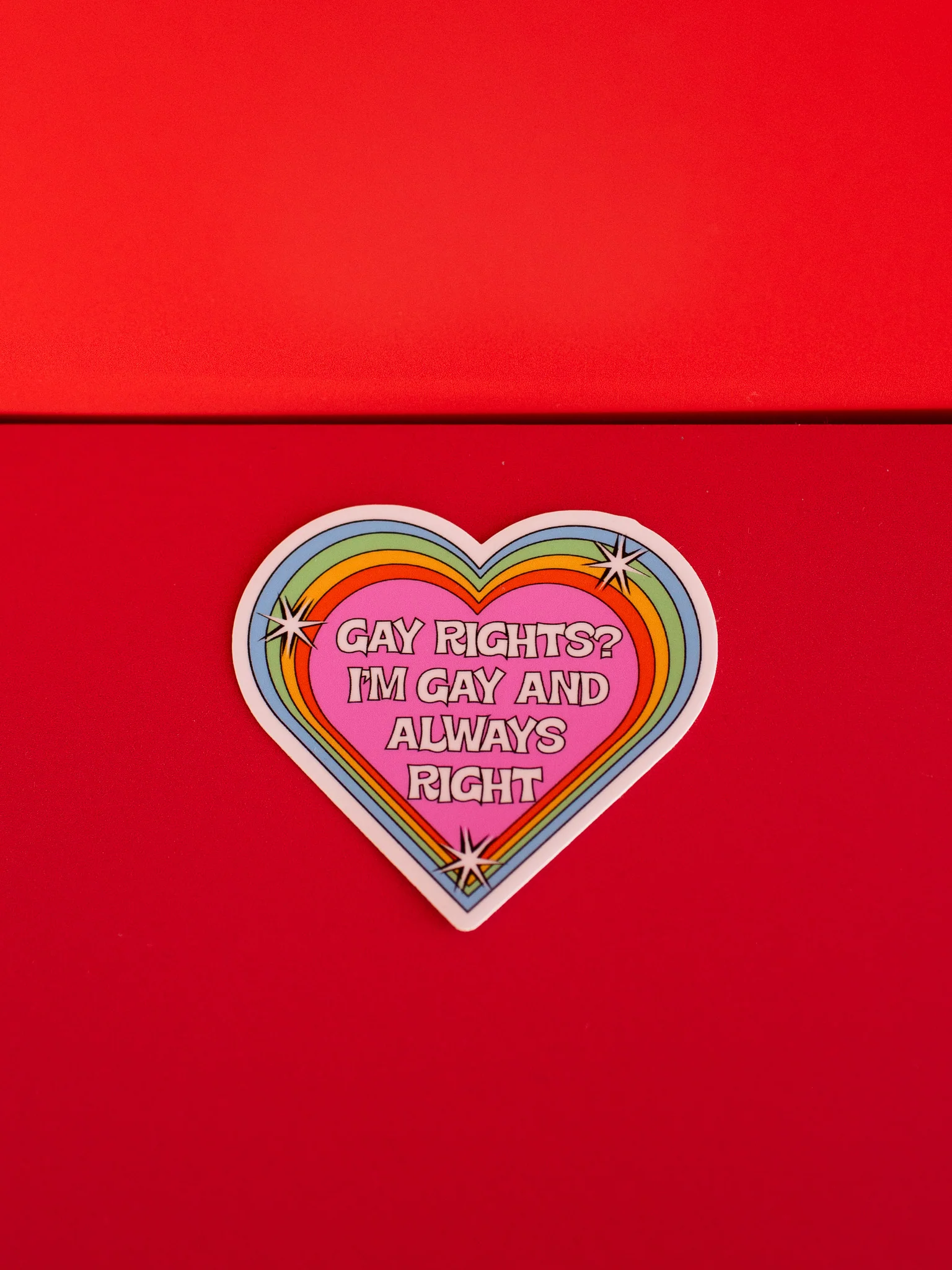 Gay Rights And I'm Right Sticker - Image 2
