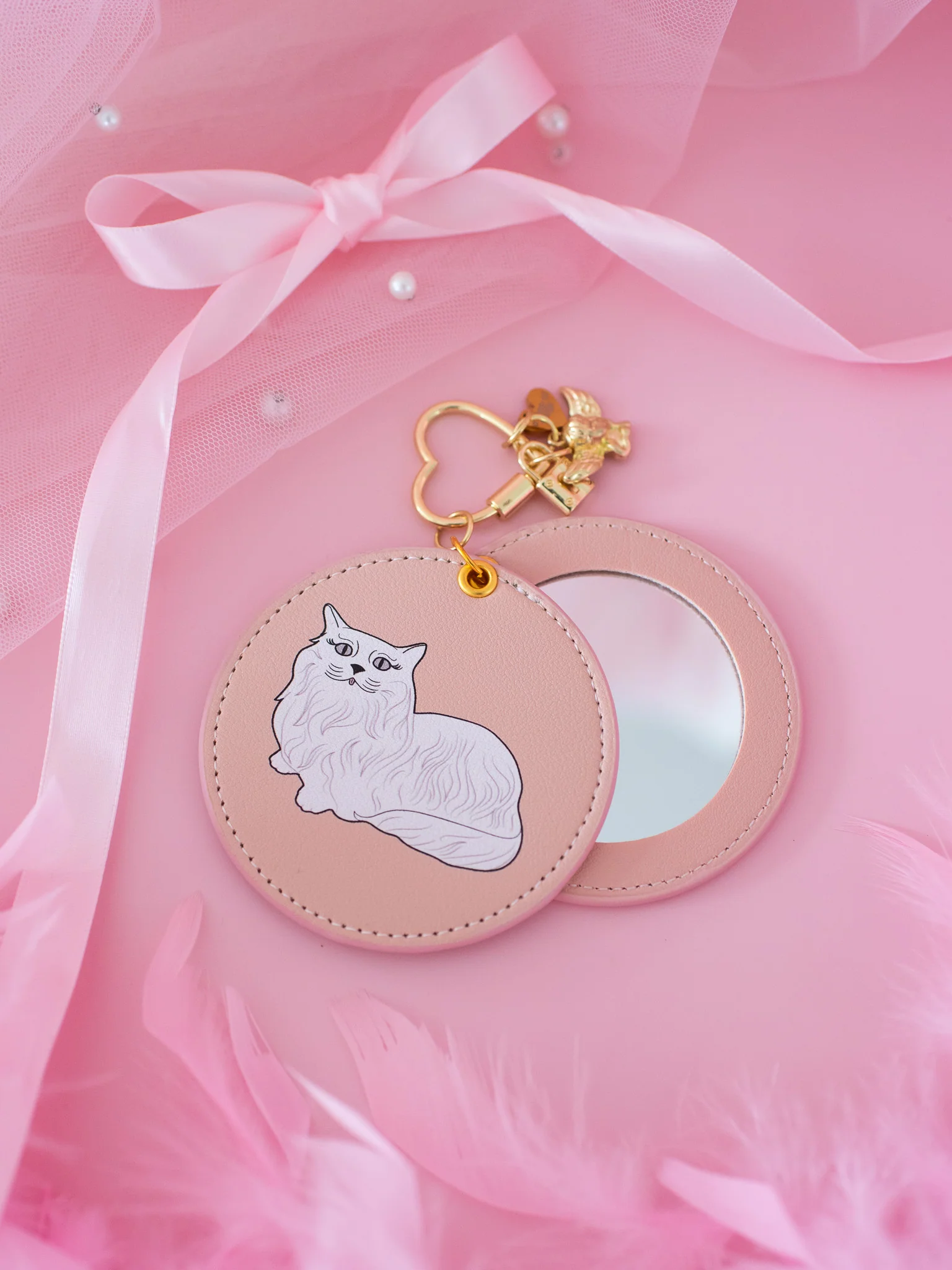 Miss Kitty Mirror Keychain - Image 2