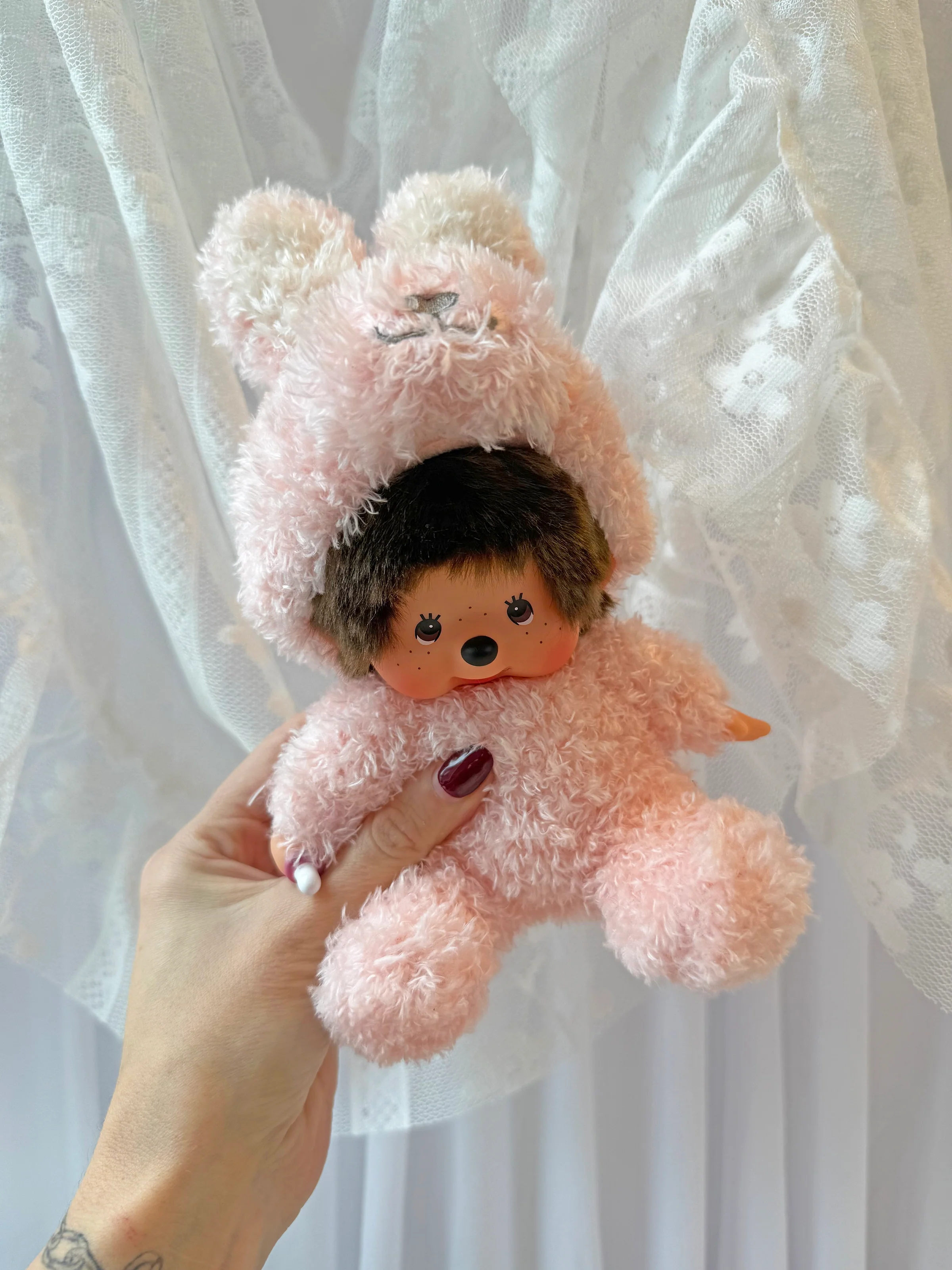 Pink Bunny Monchhichi - Image 3
