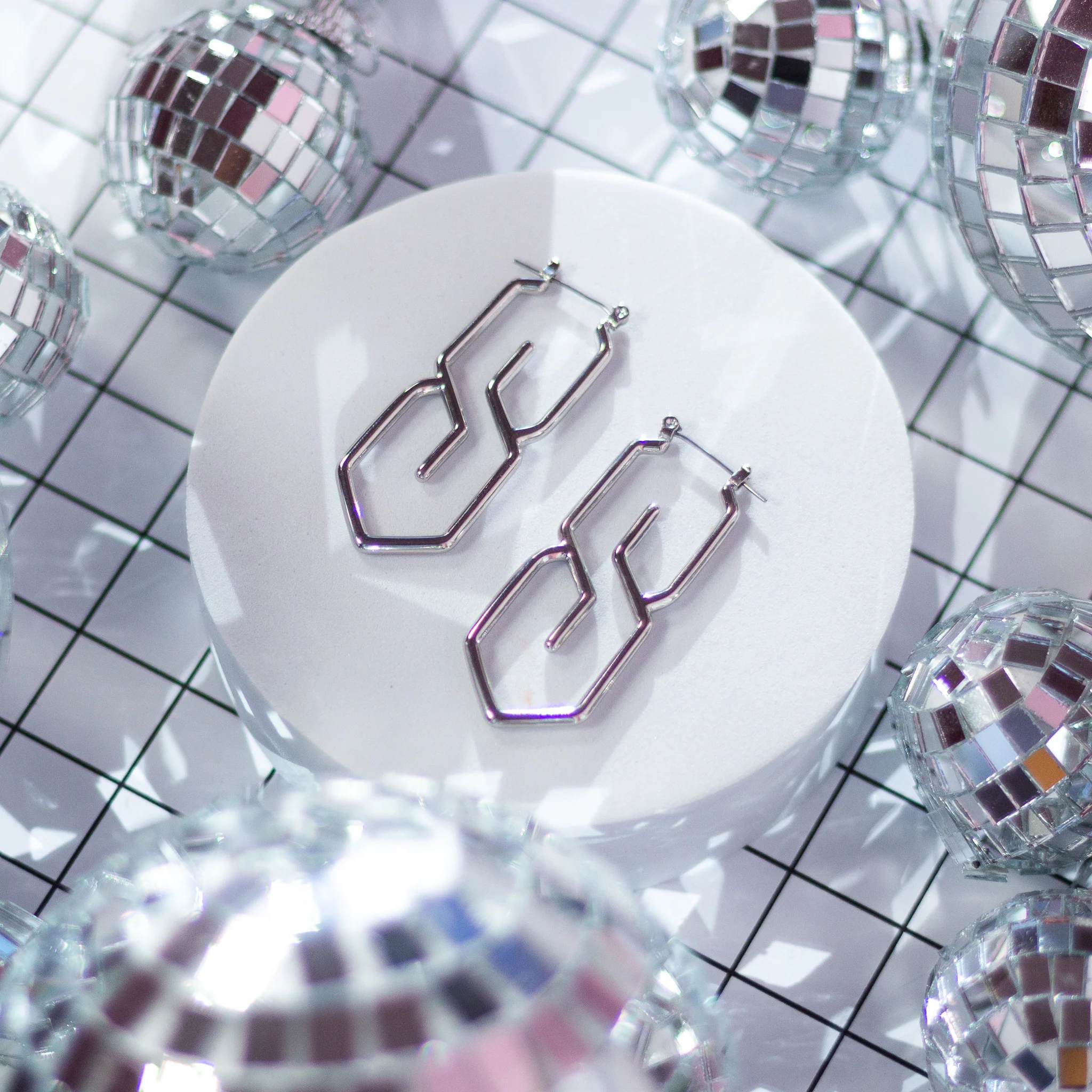 S Earrings- Silver - Image 6