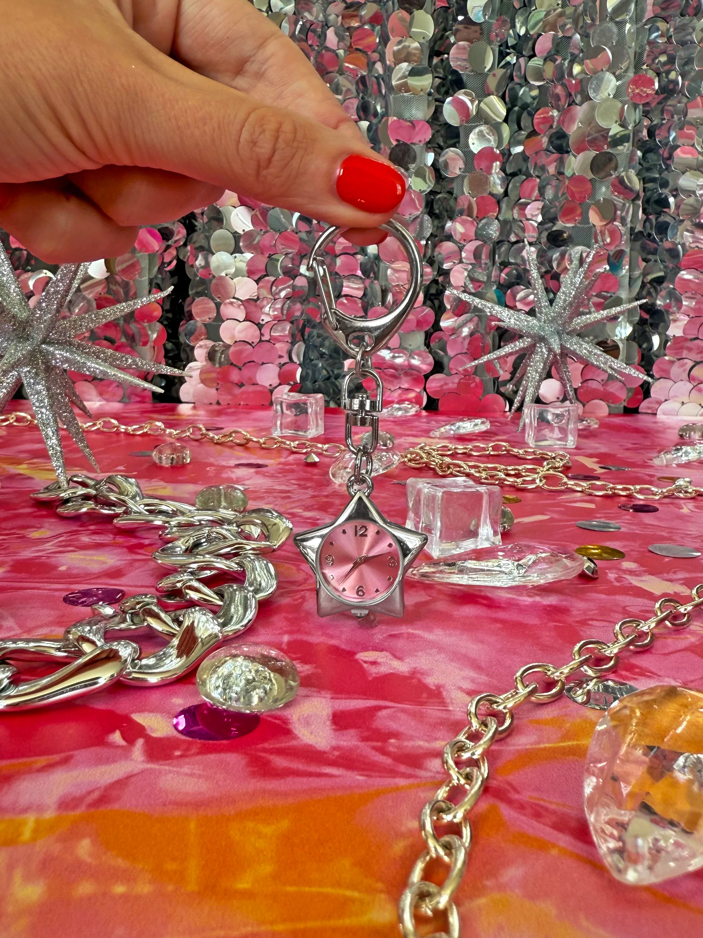 Star Watch Keychain- Pink - Image 3