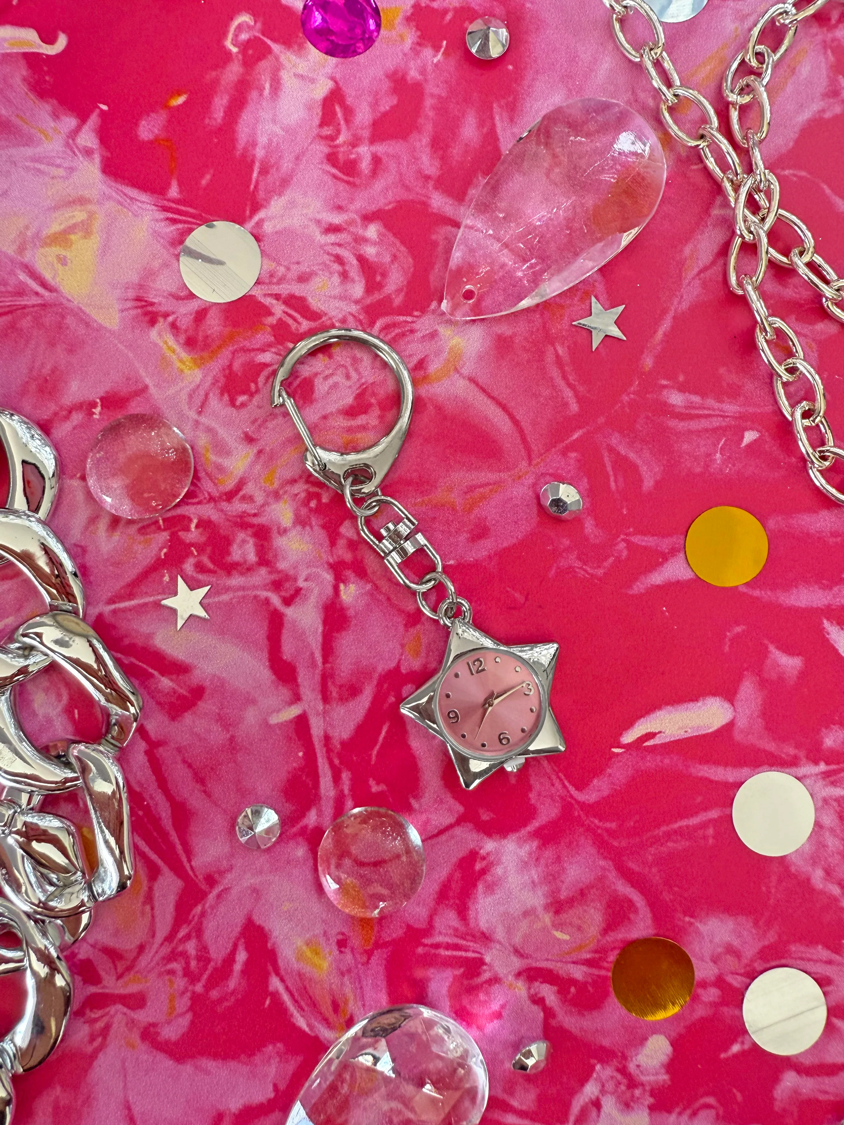 Star Watch Keychain- Pink - Image 4